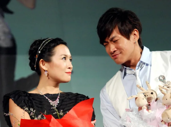 Chinese Actress Zhang Ziyi Left Taiwanese Actor Peter Seen Premiere — Stock Photo, Image