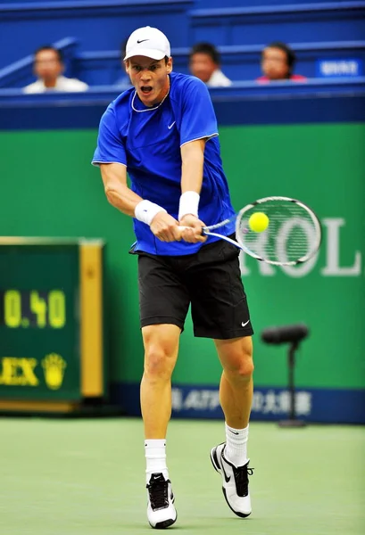 Tomas Berdych Aus Tschechien Tritt Der Ersten Runde Des Shanghai — Stockfoto