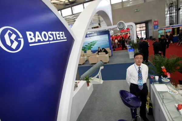 File Vista Stand Baosteel Durante Uma Exposição Xangai China Novembro — Fotografia de Stock