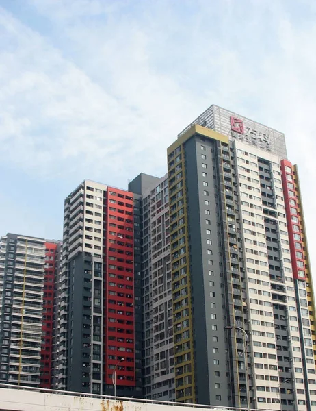 Vue Des Immeubles Appartements Aménagés Par Vanke Wuhan Province Centrale — Photo