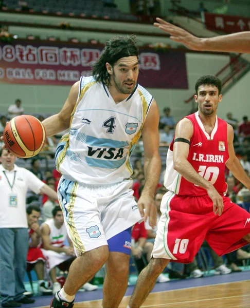 Argentinas Luis Scola Fiba 2008 Elmas Kupası Erkek Basketbol Nanjing — Stok fotoğraf