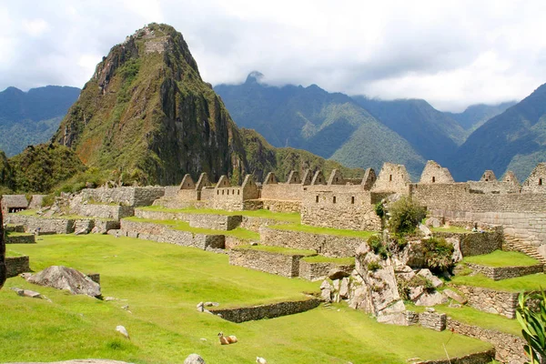 Odaterad Fil Bild Visar Inkaruinerna Machu Picchu Peru — Stockfoto