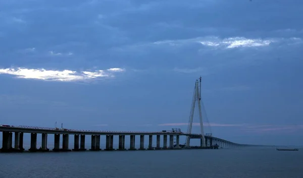 Blick Auf Die Hangzhou Bay Bridge Der Ostchinesischen Provinz Zhejiang — Stockfoto