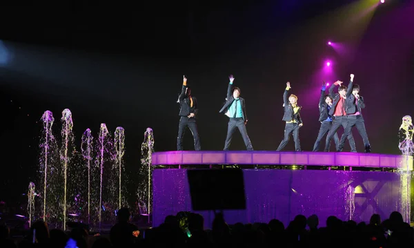 Japonské Popové Skupiny Provést Během Jejich Koncertu Taipei Tchaj Wan — Stock fotografie