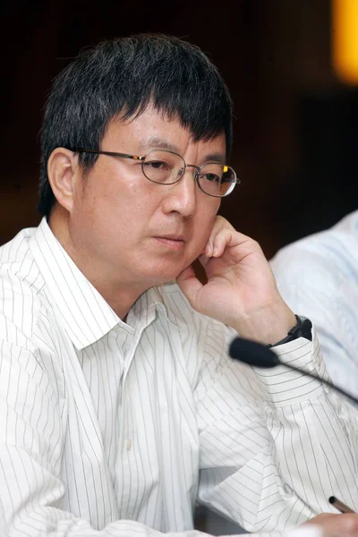 2008年5月23日 中国银行 Boc 副行长朱敏在中国上海举行的会议上被看到 — 图库照片
