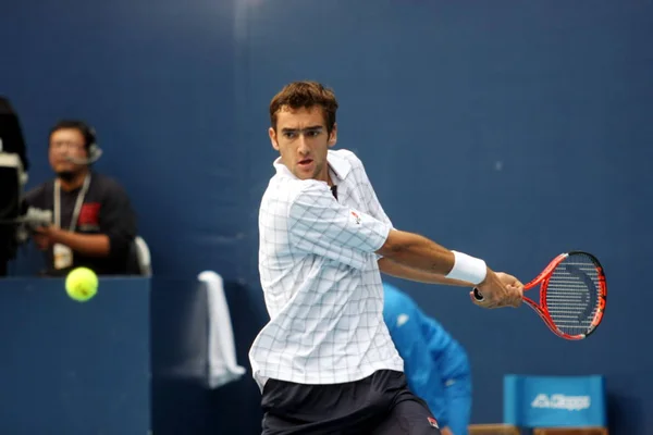 Marin Cilic Kroatien Tävlar Mot Rafael Nadal Spanien Semifinalen Mens — Stockfoto