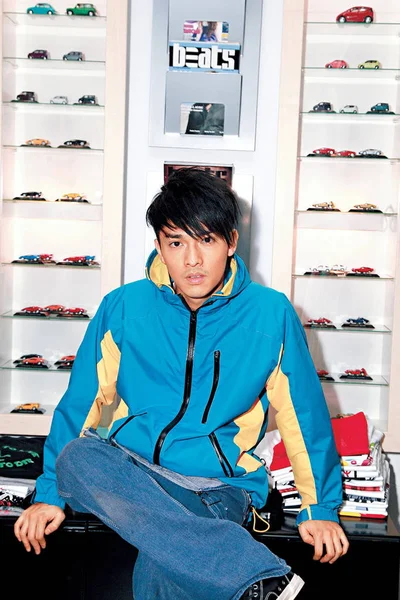 Hongkong Sångaren Kelvin Kwan Ställer Sin Egen Modebutik Hong Kong — Stockfoto
