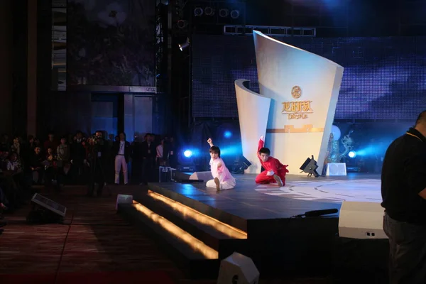 Chinese Dancers Perform Launching Ceremony Disciple Competition Beijing Saturday April — Stock Photo, Image