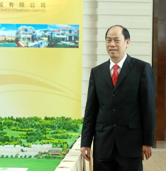 Yang Guoqiang Yeung Kwok Keung Chairman Country Garden Press Conference — Stock Photo, Image