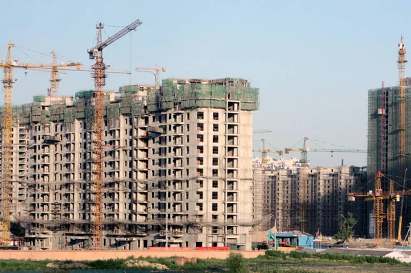 Wohnhäuser Bau Peking China Juni 2009 — Stockfoto