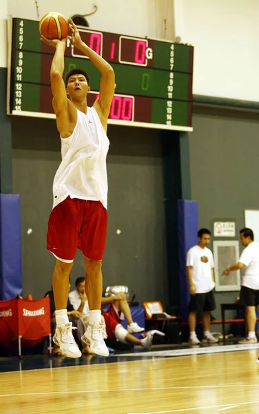 Chinas Jianlian Training Session Chinese National Basketball Team Beijing July — Stock Photo, Image