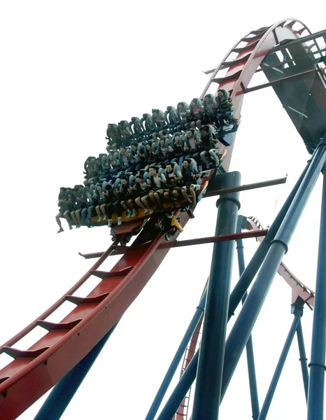 Visitors Have Fun Happy Valley Amusement Park Shanghai China August — Stock Photo, Image