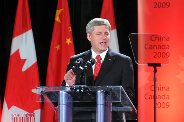 Primo Ministro Canadese Stephen Harper Interviene Canada China Businsess Centennial — Foto Stock