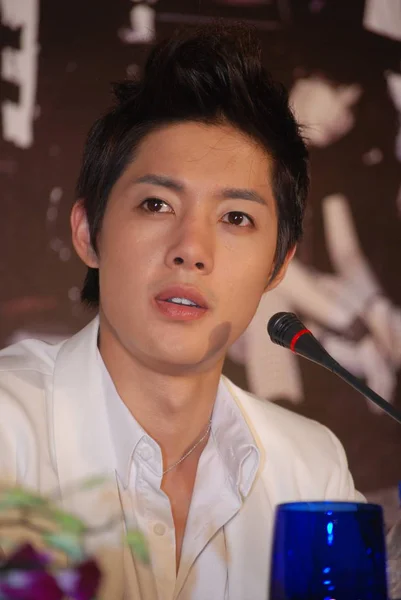 Kim Hyun Joong Korei Południowej Grupy Pop Ss501 Jest Widoczne — Zdjęcie stockowe