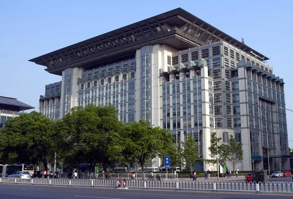 Blick Auf Das Hauptquartier Des Staatlichen Stromnetzes Peking Mai 2008 — Stockfoto