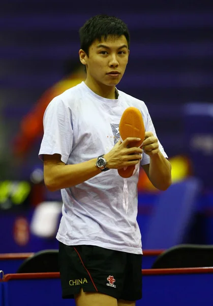 Chen Équipe Nationale Tennis Table Chinas Lors Une Séance Entraînement — Photo