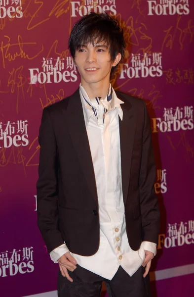 File Guo Jingming Écrivain Chinois Pose Lors Une Soirée Forbes — Photo