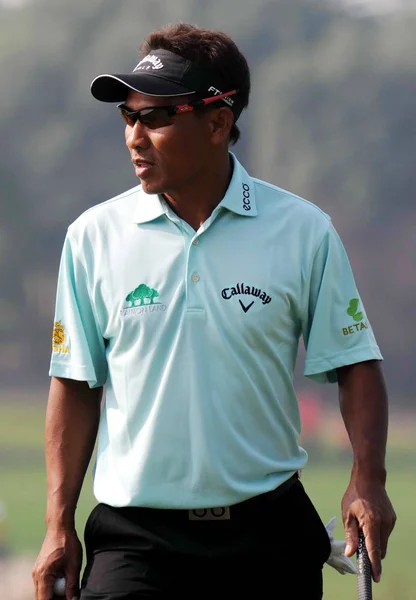 Thongchai Jaidee Tailândia Visto Durante Primeira Rodada Torneio Golfe Hsbc — Fotografia de Stock