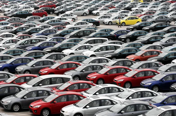 Ряды Автомобилей Ford Производимых Changan Ford Совместным Предприятием Ford Changan — стоковое фото