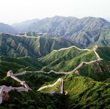 Landscape of the Badaling Great Wall in Beijing clipart