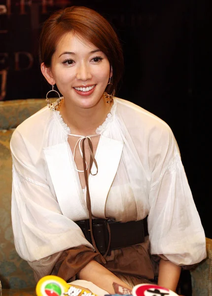 Taiwanesisches Model Und Filmschauspielerin Lin Chi Ling Während Einer Pressekonferenz — Stockfoto