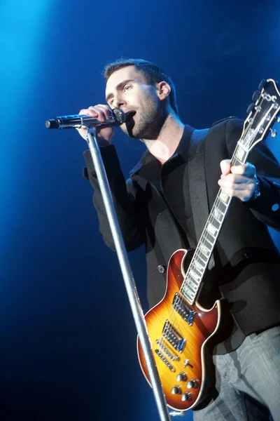 Cantante Adam Levine Banda Rock Estadounidense Maroon Actúa Durante Concierto — Foto de Stock