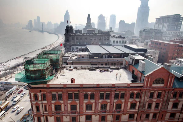 View South Building Peace Hotel Bund Seen Shanghai China December — Stock Photo, Image