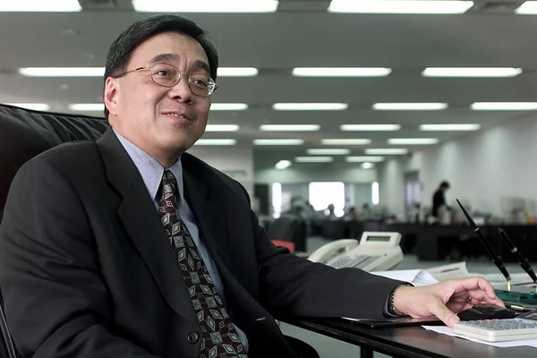 Eddie Wang Dyrektor Generalny Hsbc China Business Szanghaju — Zdjęcie stockowe