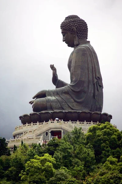 Tekintettel Nagy Buddha Lin Buddist Monastery Vagy Lin Temple Lantau — Stock Fotó