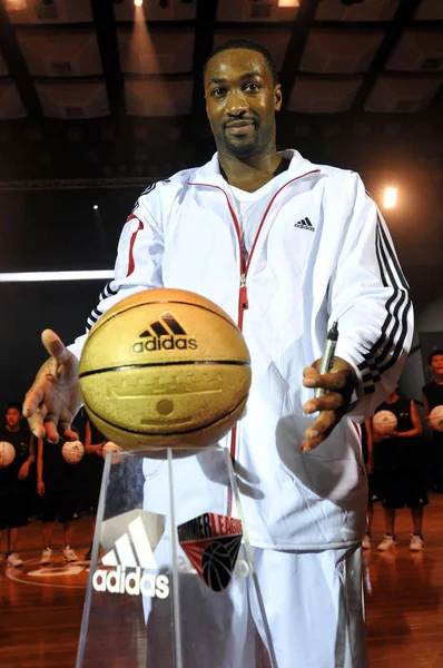 Nba Star Gilbert Arenas Washington Wizards Poses Commercial Event Adidas — Stock Photo, Image