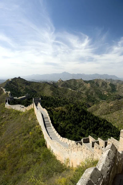 Pejzaż Wielkiego Muru Simatai Powiecie Miyun Pekin Chiny Września 2009 — Zdjęcie stockowe