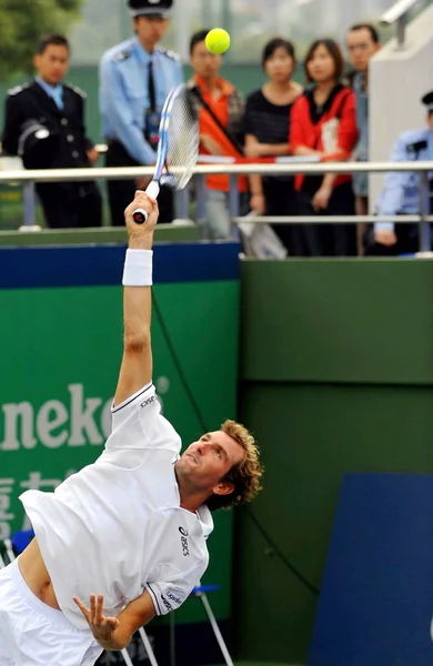 Julien Benneteau Aus Franz Tritt Der Ersten Runde Des Shanghai — Stockfoto