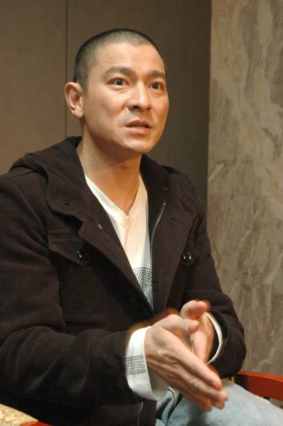 Hongkongský Herec Andy Lau Při Premiéře Svého Nejnovějšího Filmu Chráněnka — Stock fotografie