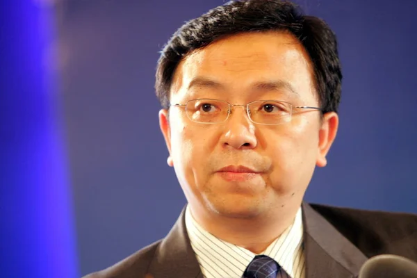 Wang Chuanfu Presidente Presidente Byd Company Limited Visto Durante Una —  Fotos de Stock