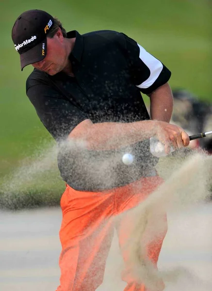 Rory Sabbatini Equipe África Sul Tees Durante Segunda Rodada Omega — Fotografia de Stock