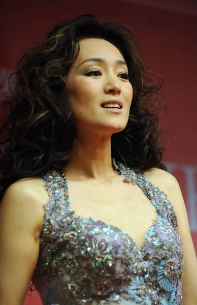 Κινέζα Ηθοποιός Gong Θέτει Κατά Διάρκεια Της Εκδήλωση Προσφοράς Για — Φωτογραφία Αρχείου