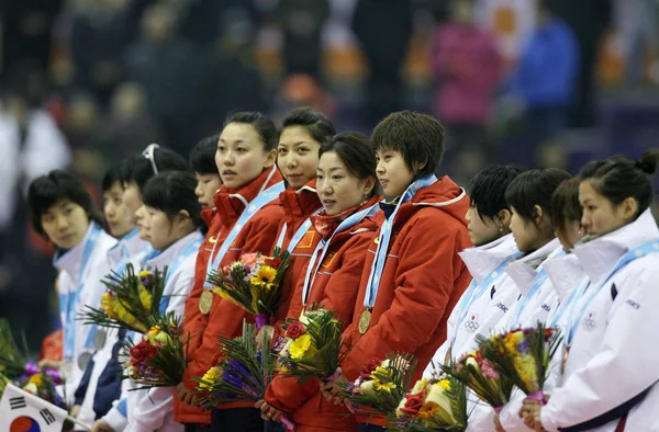 Left Right Red Cheng Xiaolei Zhu Mile Tianyu Wang Meng — Stock Fotó