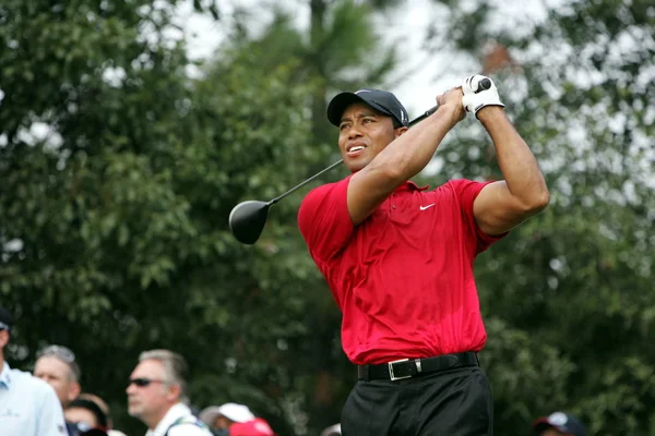 Golfista Número Mundial Tiger Woods United States Tees Durante Rodada — Fotografia de Stock