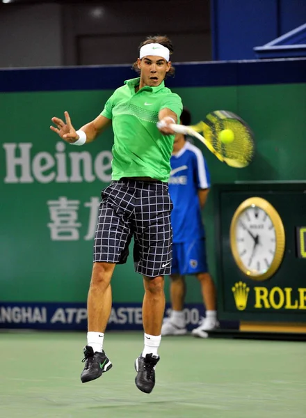 Rafael Nadal Aus Spanien Tritt Der Zweiten Runde Des Shanghai — Stockfoto