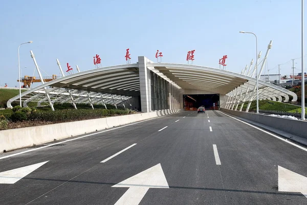 Vista Del Túnel Del Río Yangtze Shanghai Parte Del Proyecto —  Fotos de Stock