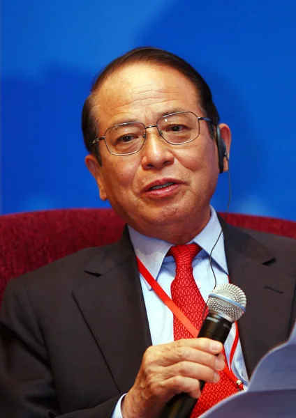Masamoto Yashiro Och Styrelseordförande Shinsei Bank Vid Lujiazui Finansiella Forum — Stockfoto