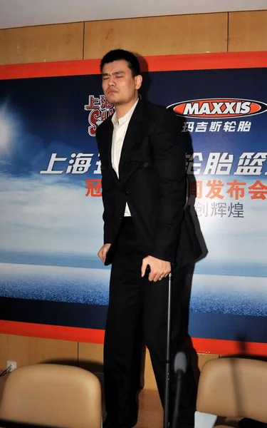Der Chinesische Basketball Superstar Yao Ming Der Neue Besitzer Des — Stockfoto