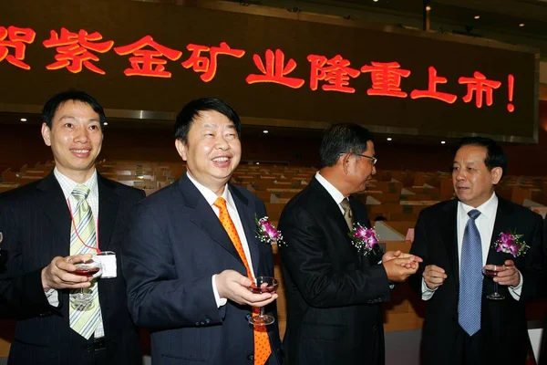 Chen Jinghe Presidente Zijin Mining Durante Una Ceremonia Para Cotización —  Fotos de Stock