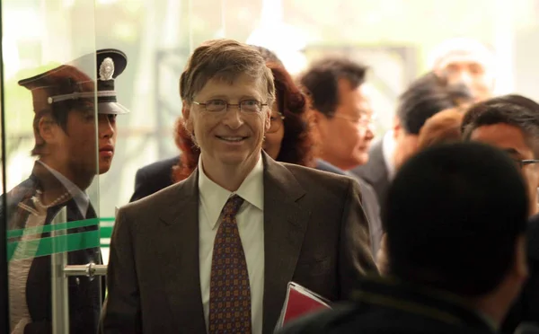 Presidente Microsoft Bill Gates Visita Centro Prevención Control Enfermedades Del —  Fotos de Stock