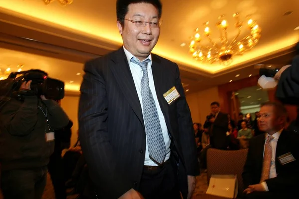 Цзян Наньчунь Председатель Генеральный Директор Focus Media Holding Ltd Время — стоковое фото