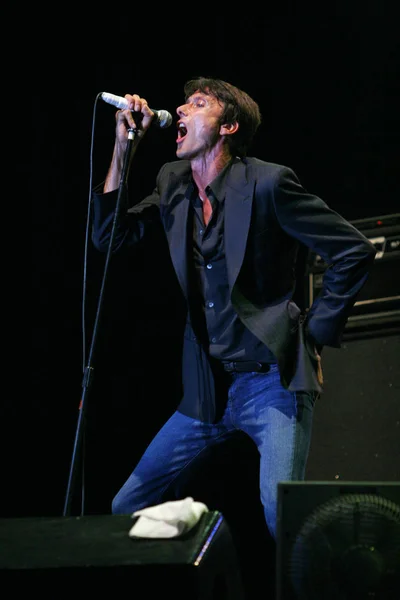 Estrella Rock Británica Brett Anderson Actúa Durante Festival Pop Pekín — Foto de Stock