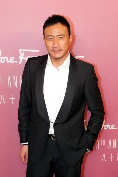 Actor Chino Jun Posa Durante Aniversario Ferragamo Shanghái Marzo 2008 — Foto de Stock