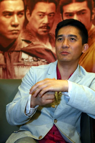 Hong Kong Film Attore Tony Leung Durante Una Conferenza Stampa — Foto Stock