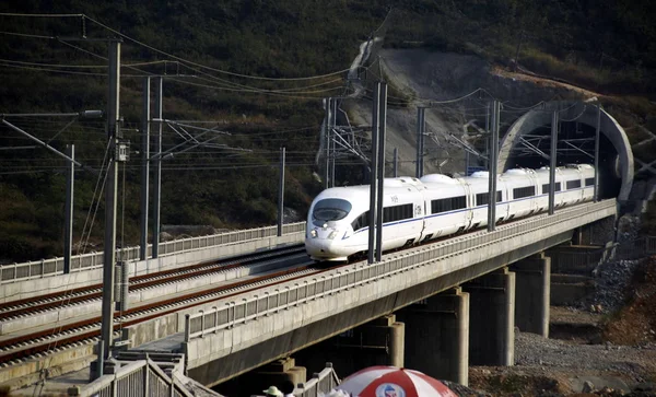 Tren Crh China Railway High Speed Funciona Tren Alta Velocidad —  Fotos de Stock