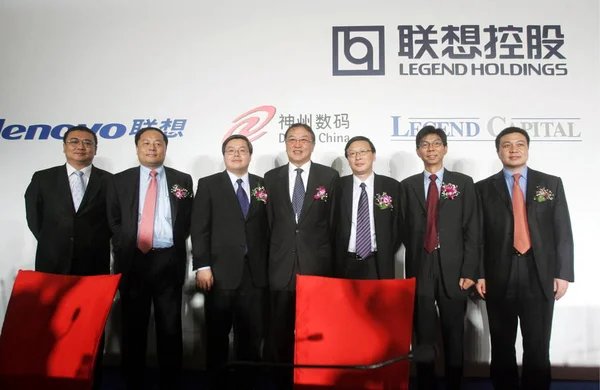 Zhao Linghuan Presidente Hony Capital Yibin Vicepresidente Legend Holdings Liu — Foto de Stock